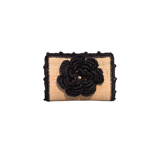 CLUTCH NATURE FLOWER BLACK