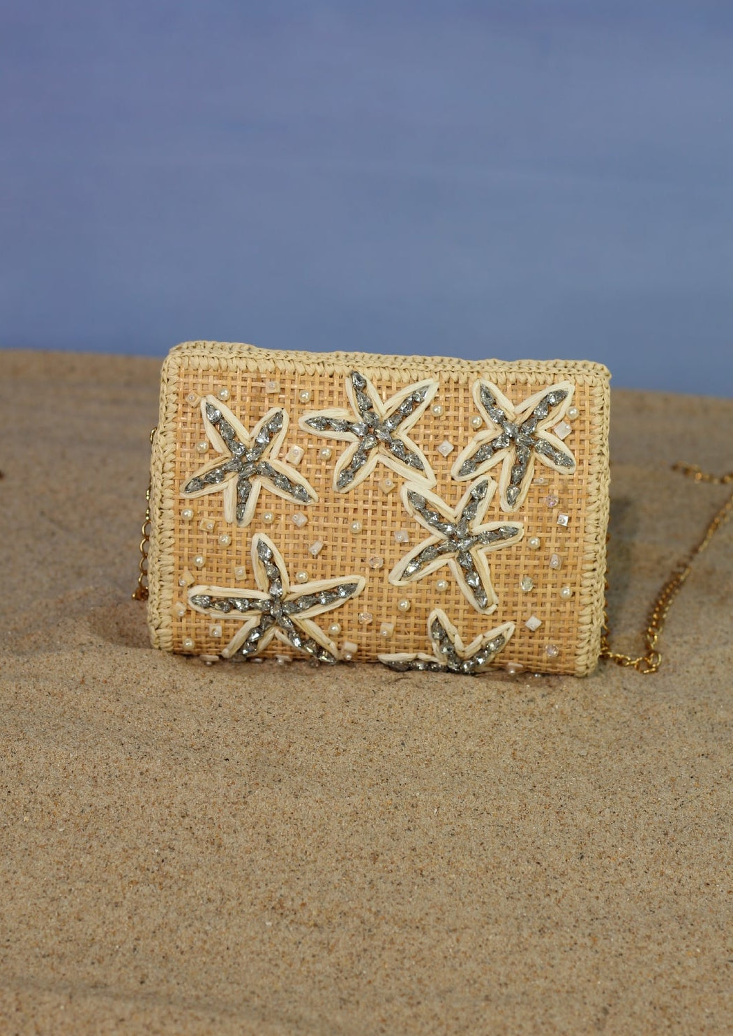 CLUTCH NATURE VERSILIA CLEAR CRYSTALS
