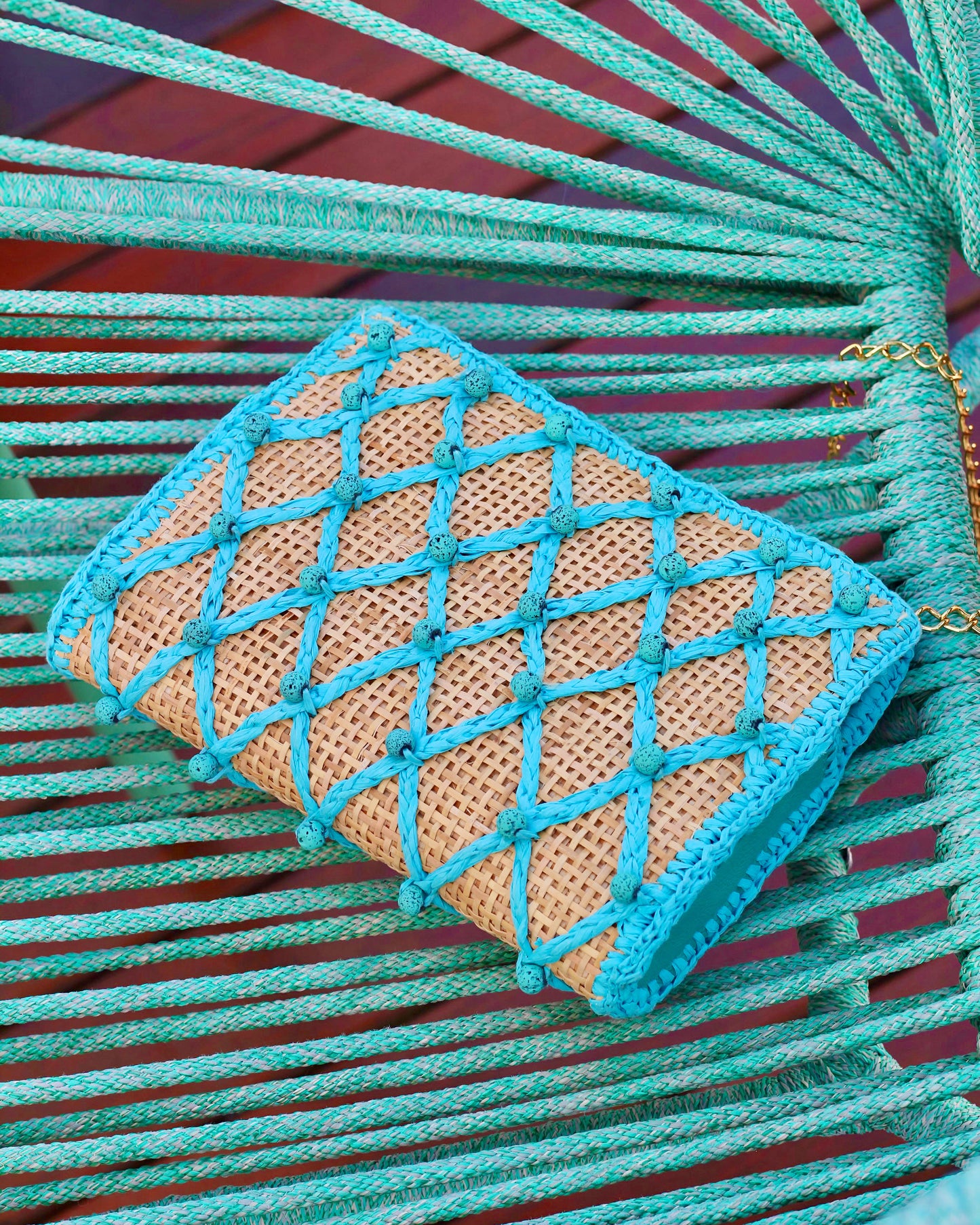 CLUTCH JEWEL VULCANO BABY BLUE