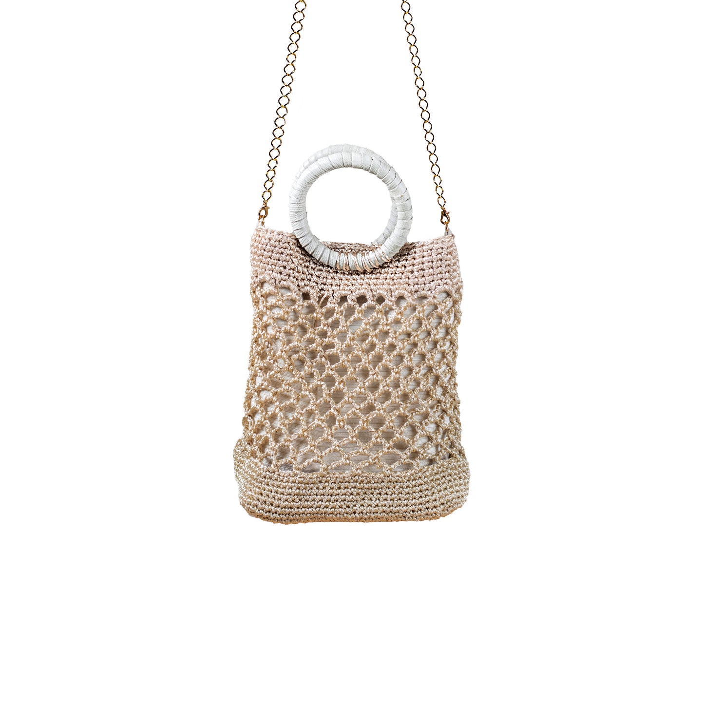 BOLSA BEIGE GLITTER