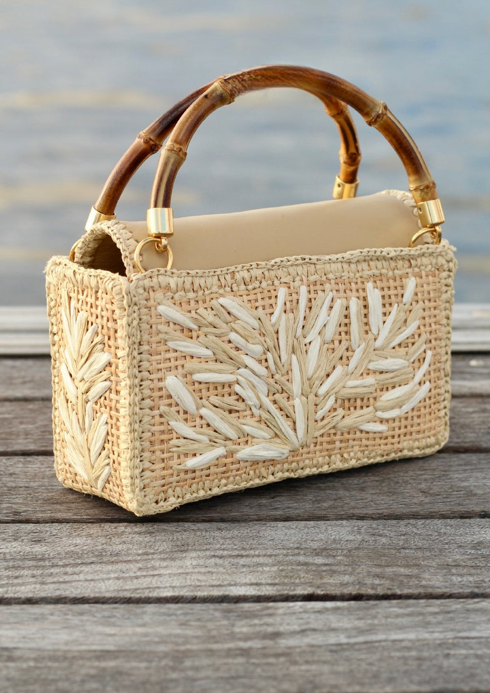 CLUTCH KUBE CORAL OFF WHITE