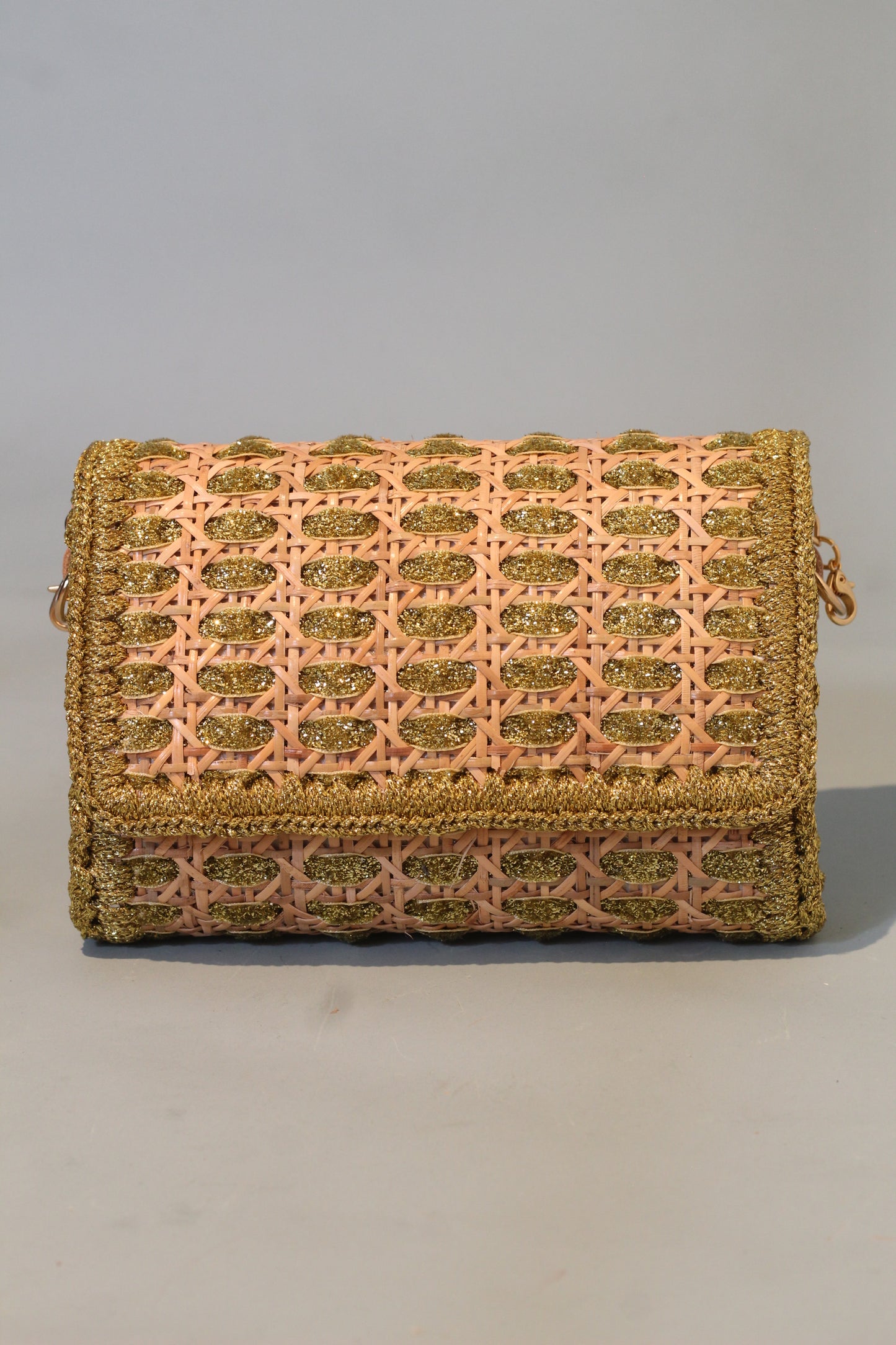 CLUTCH GLITTER MARE GOLDEN