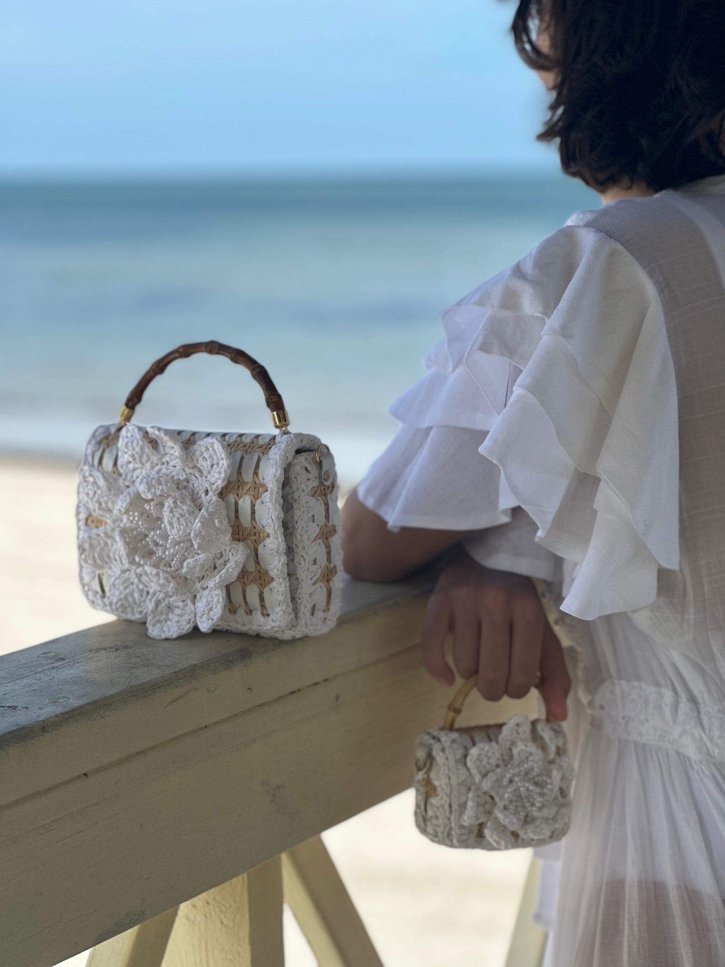 CLUTCH SIENA FLEUR WHITE