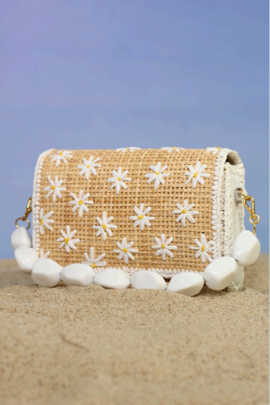 CLUTCH LE MARGUERITE GARDEN WHITE