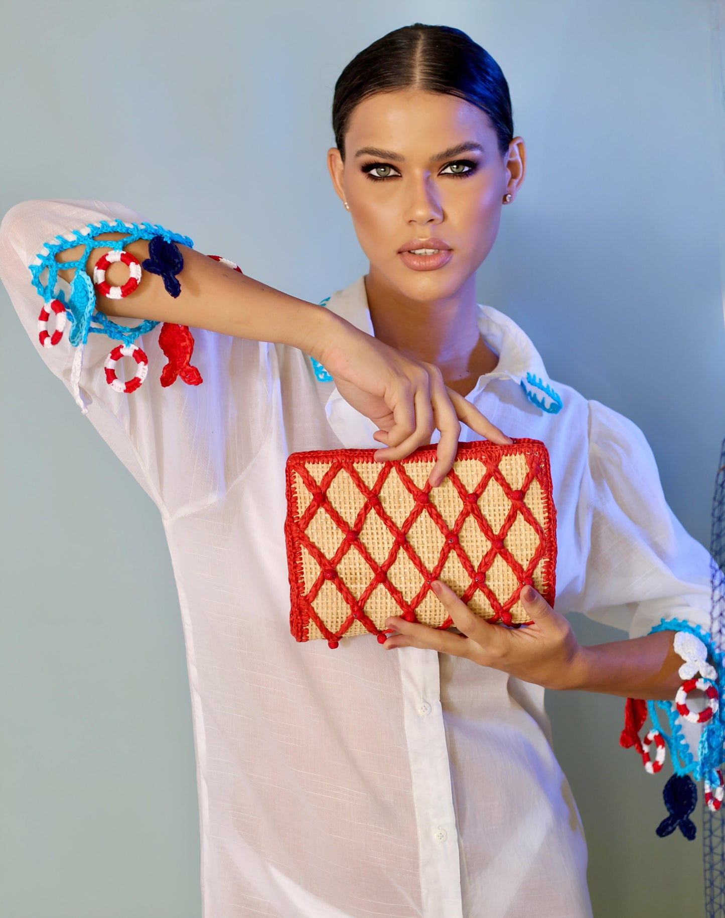 CLUTCH JEWEL VULCANO RED