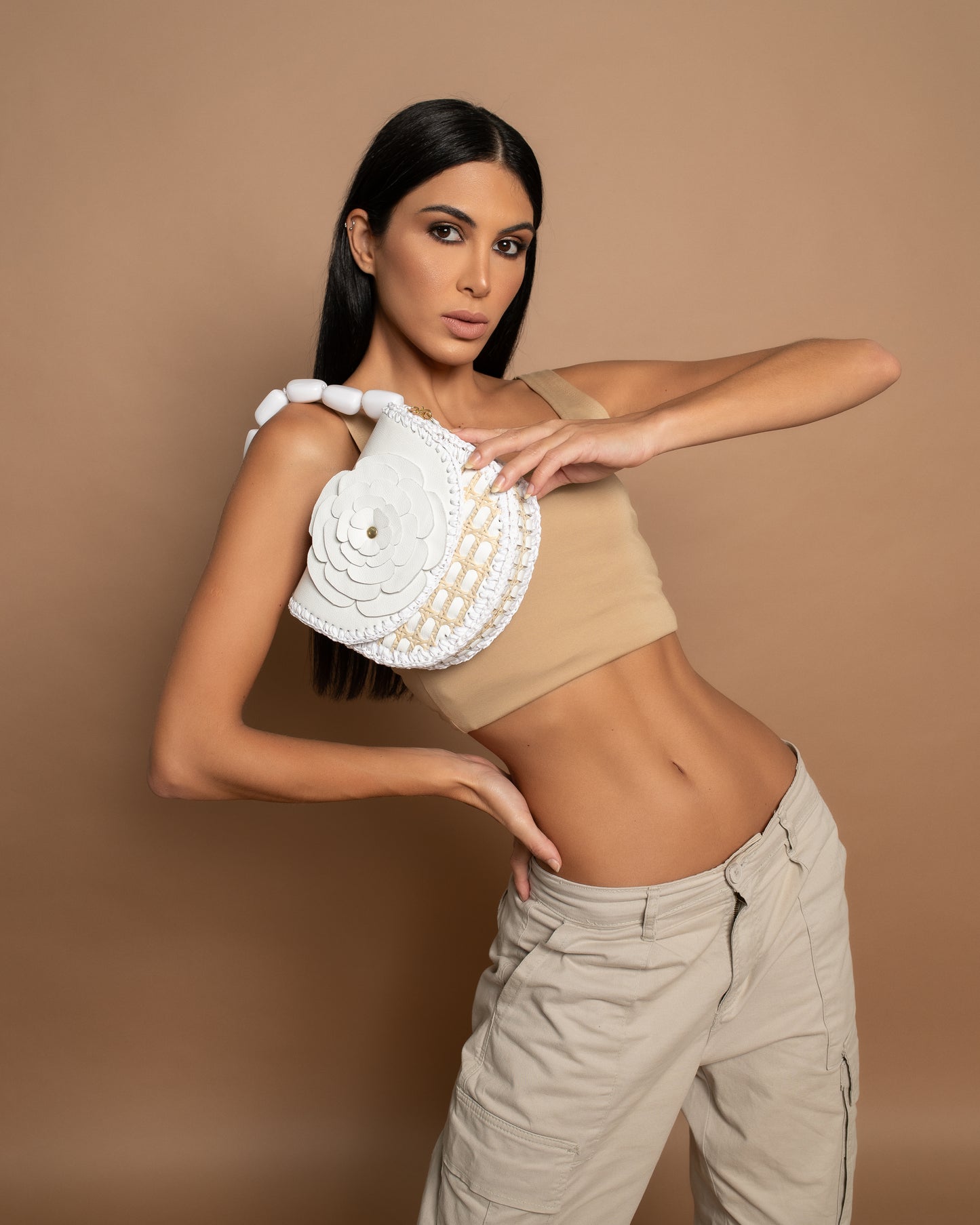 BOLSA ETRUSCA FLEUR WHITE