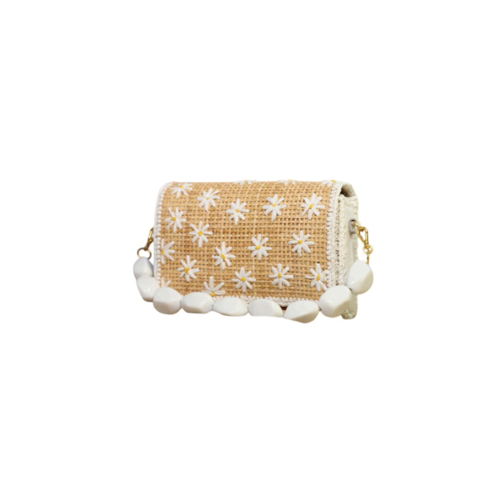 CLUTCH LE MARGUERITE GARDEN WHITE