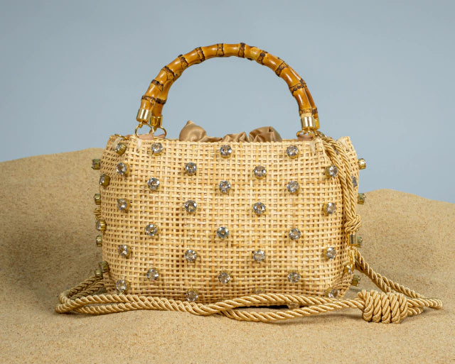 BOLSA SEVILHA NATURE PETIT CRYSTALS