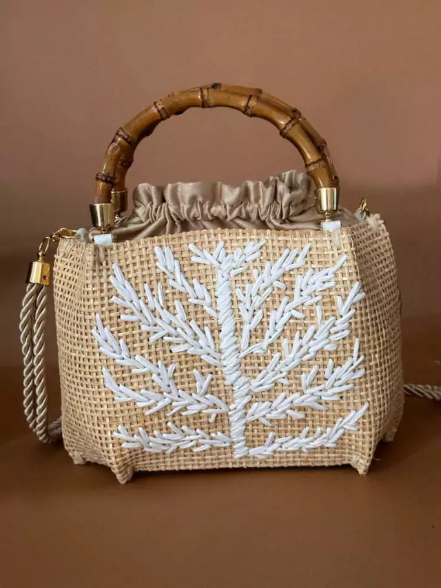 SEVILLE PETIT CORAIL WHITE HANDBAG