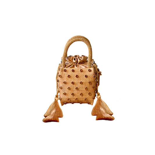 BOLSA KUBE JEWEL ZIRCON CHAMPAGNE