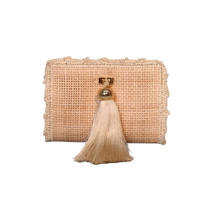 CLUTCH TASSEL BEIGE