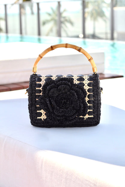 CLUTCH SIENA FLEUR BLACK