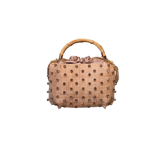 BOLSA SEVILHA PETIT CRYSTAL LIGHT TOPAZ