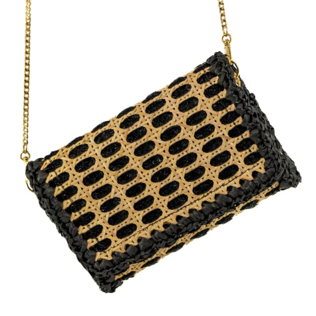 BOLSA CLUTCH SIENA GLITTER BLACK
