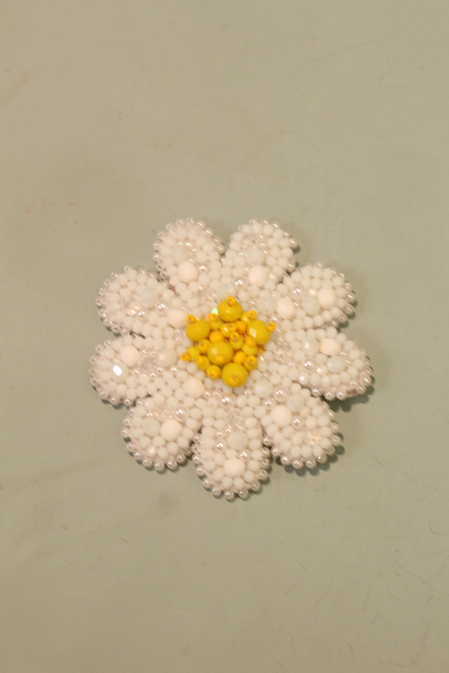 BOTTON MARGUERITE BRANCA