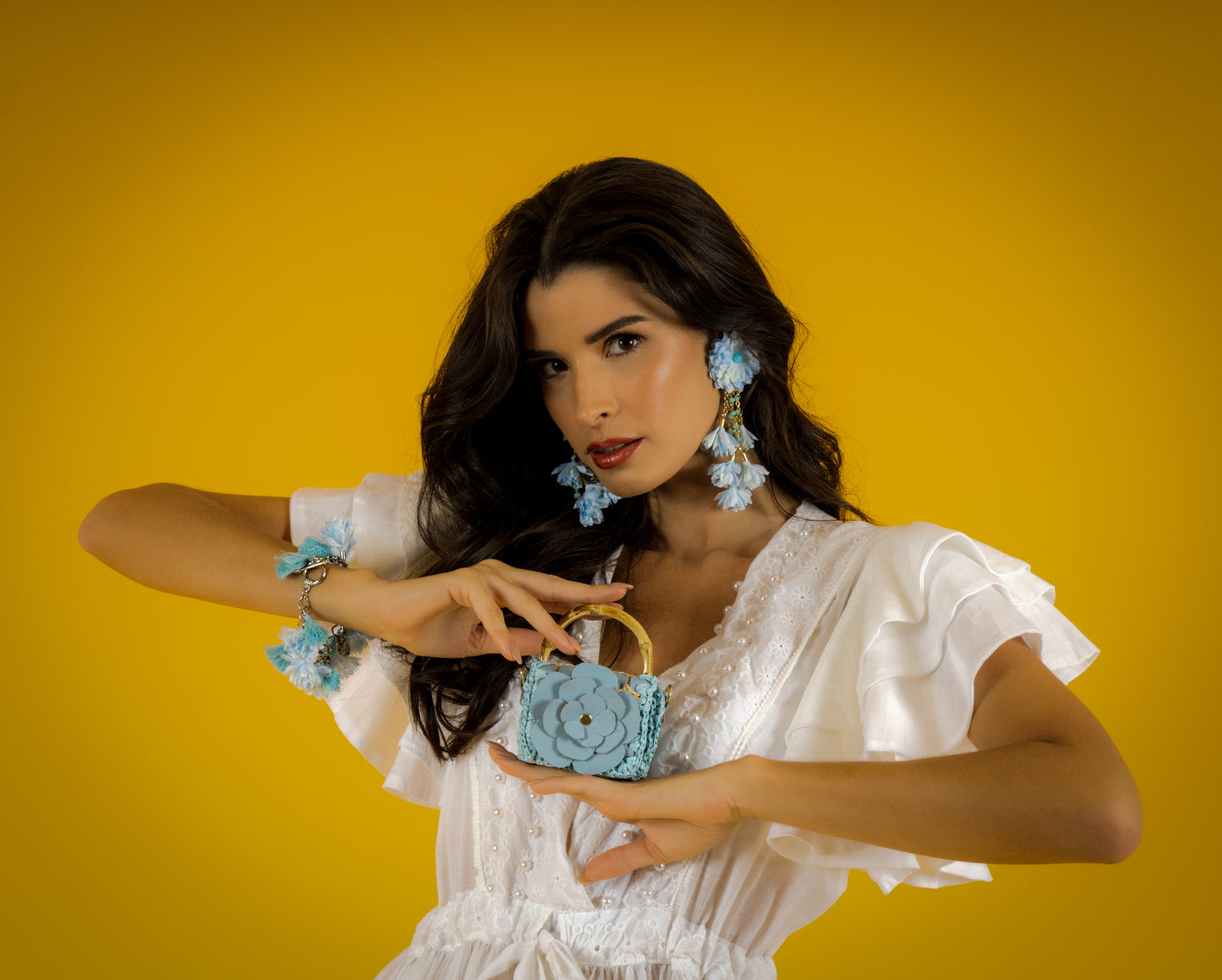 BOLSA BABY FLOWER BABY BLUE