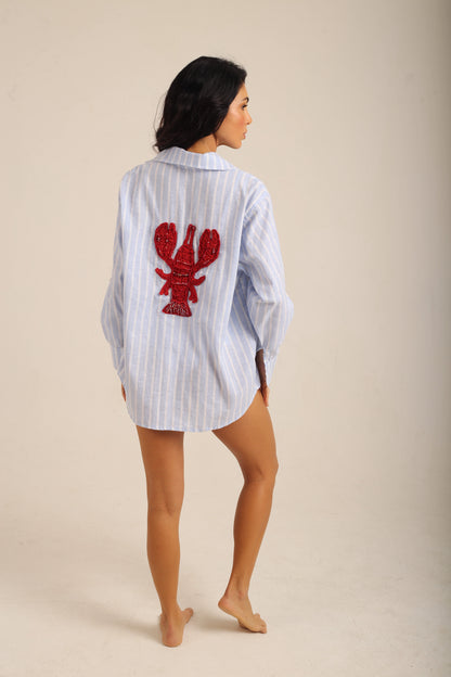 CAMISÃO TRAME LOBSTER LISTRAS AZUIS
