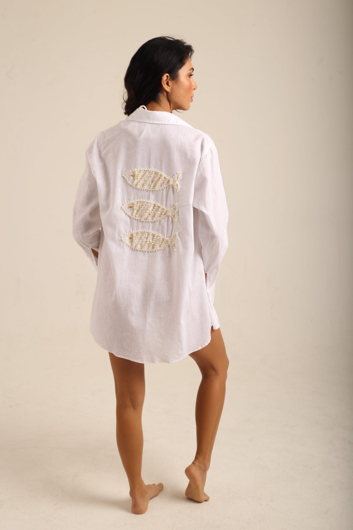 CAMISÃO TRAME PESCI BRANCO
