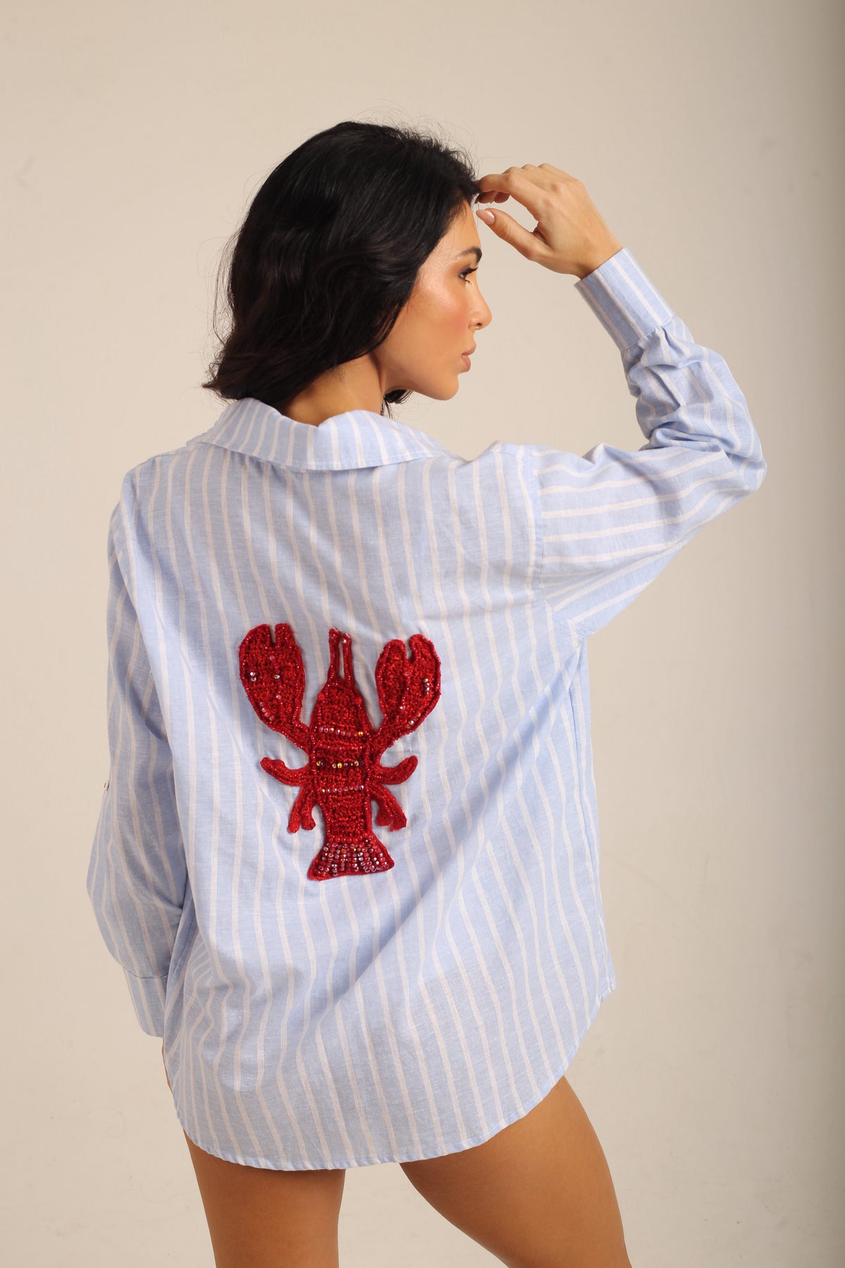CAMISÃO TRAME LOBSTER LISTRAS AZUIS