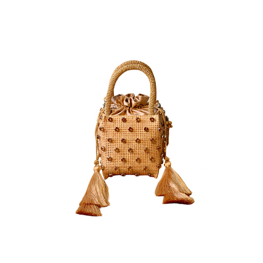 BOLSA KUBE JEWEL ZIRCON CHAMPAGNE