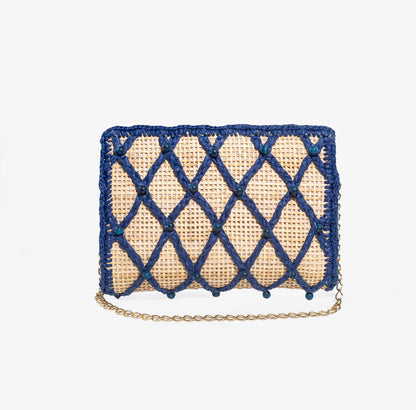 CLUTCH JEWEL AGATE BLUE