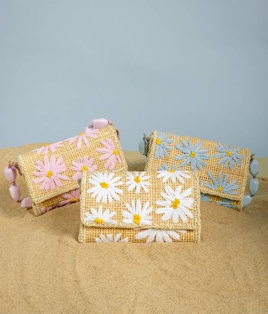 LE MARGUERITE BABY PINK CLUTCH BAG