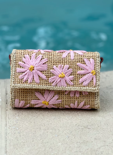 LE MARGUERITE BABY PINK CLUTCH BAG