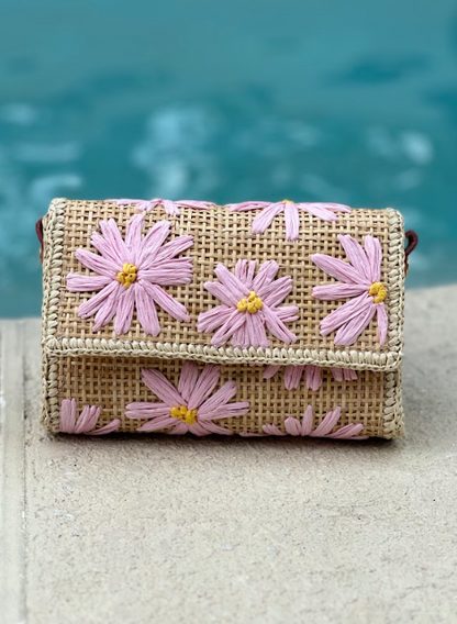 LE MARGUERITE BABY PINK CLUTCH BAG