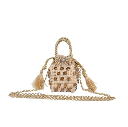 BABY KUBE JEWEL ZIRCON CHAMPAGNE BAG