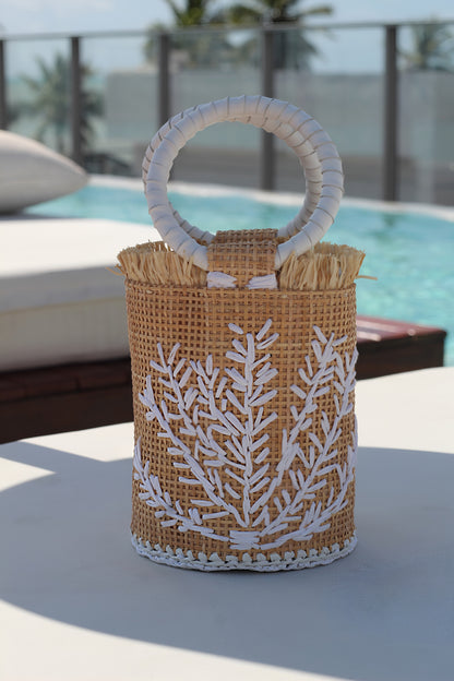 BOLSA AMBER NATURE CORAIL WHITE