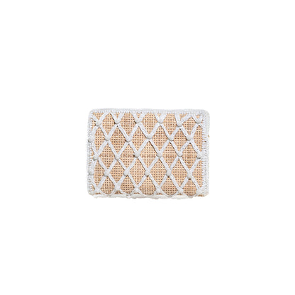 Vulcan White Jewel Clutch