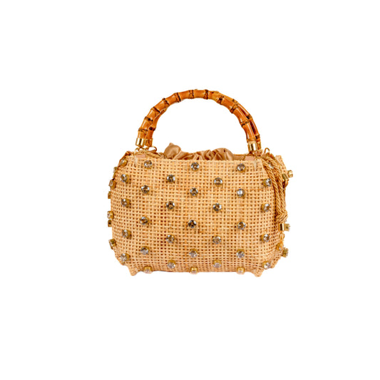 BOLSA SEVILHA NATURE PETIT CRYSTALS