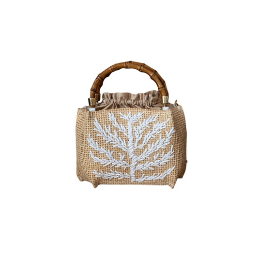 SEVILLE PETIT CORAIL WHITE HANDBAG