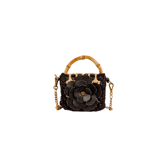 BOLSA BABY FLOWER BLACK