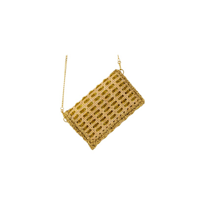 BOLSA CLUTCH SIENA GLITTER GOLD