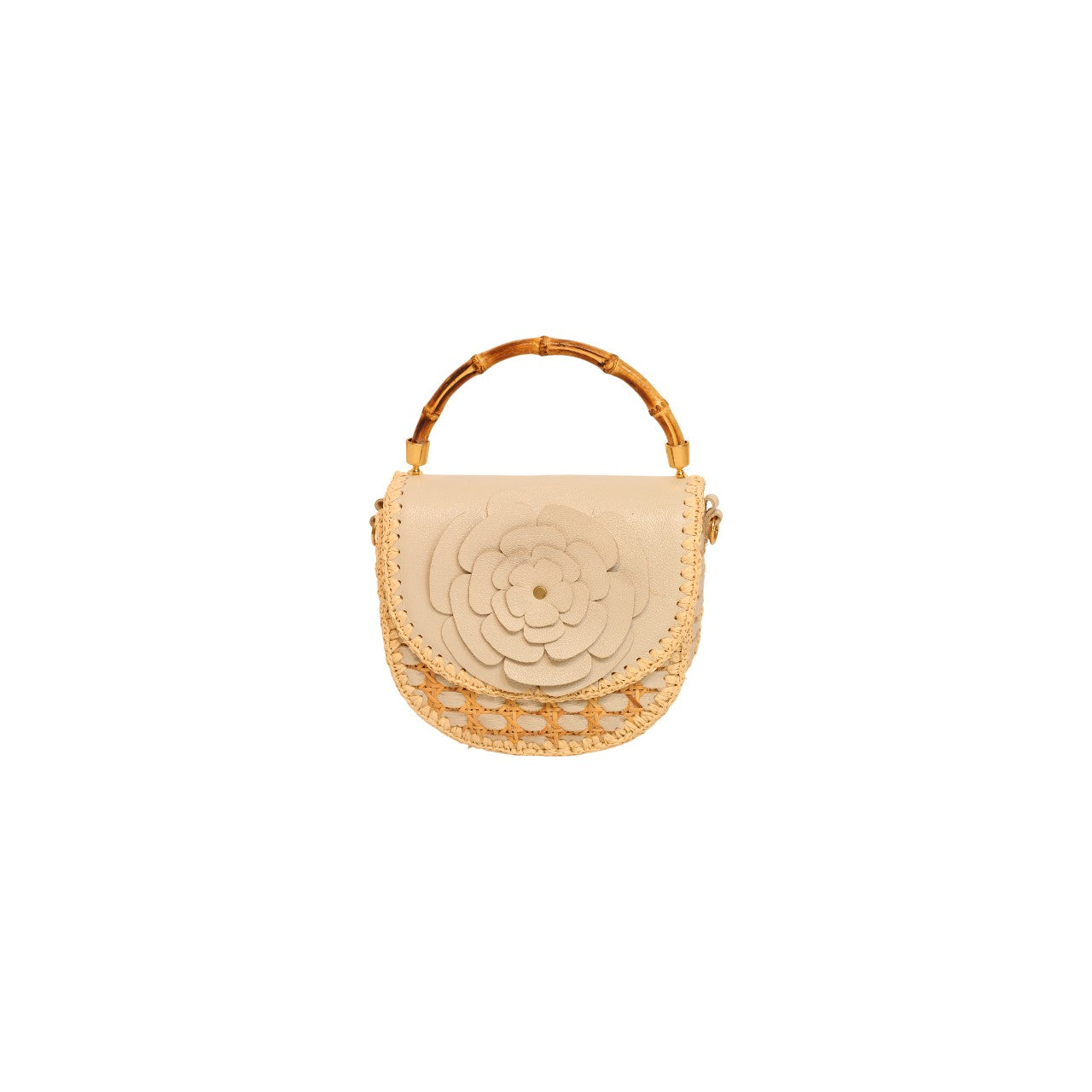 BOLSA ETRUSCA FLEUR BAMBOO OFF WHITE