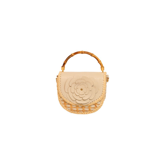 BOLSA ETRUSCA FLEUR BAMBOO OFF WHITE