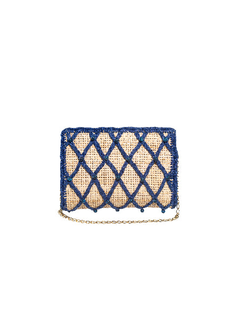 CLUTCH JEWEL AGATE BLUE