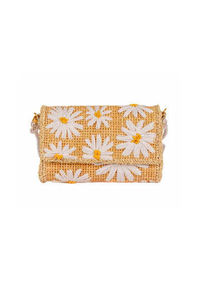 LE MARGUERITE WHITE CLUTCH BAG