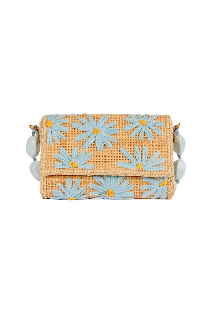 LE MARGUERITE BABY BLUE CLUTCH BAG