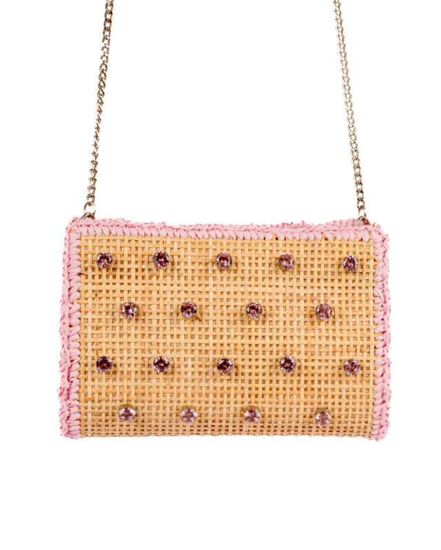 CLUTCH NATURE CRYSTAL ROSE