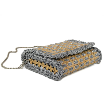 BOLSA CLUTCH SIENA GLITTER SILVER