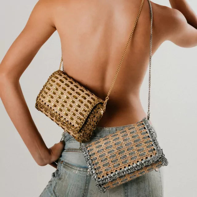 BOLSA CLUTCH SIENA GLITTER BLACK