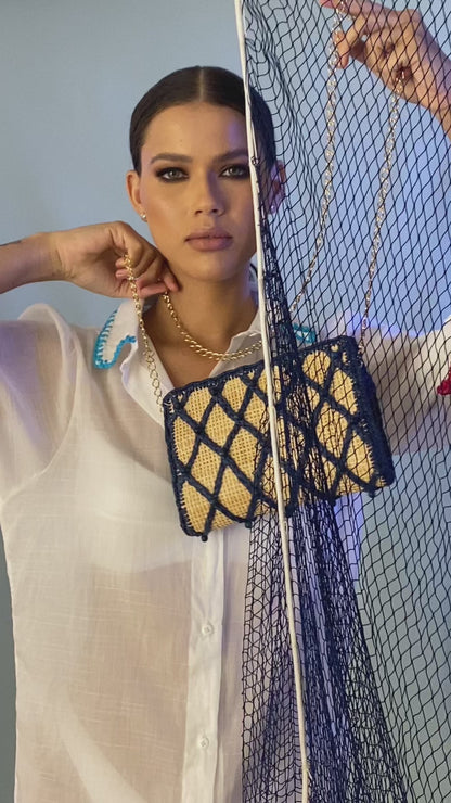 CLUTCH JEWEL VULCANO BABY BLUE