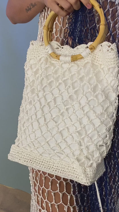 CLUTCH PICCOLA GLITTER WHITE