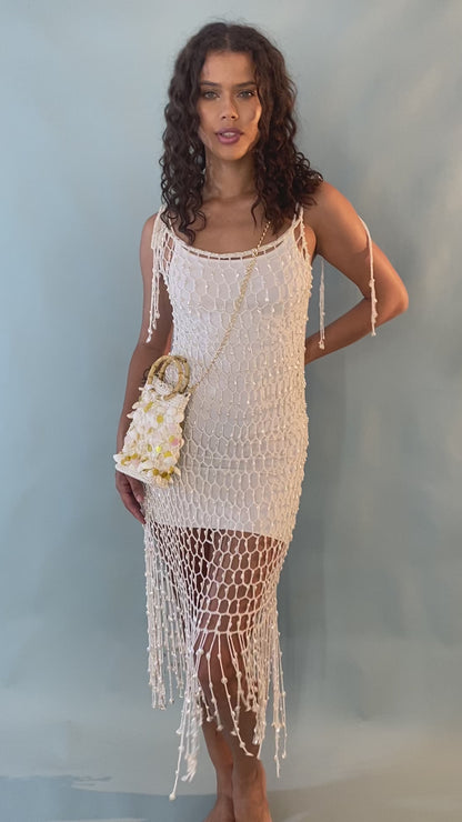 BOLSA PICCOLA GLITTER CONCH BEIGE